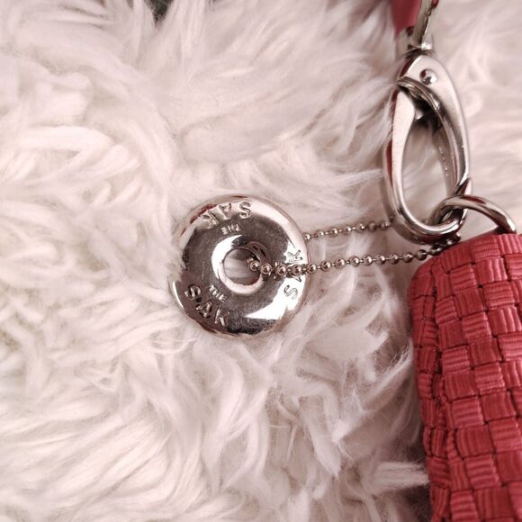 The Sak Small Pink Woven Silver Zipper & Charm Shoulder bag - Picture 3 of 13